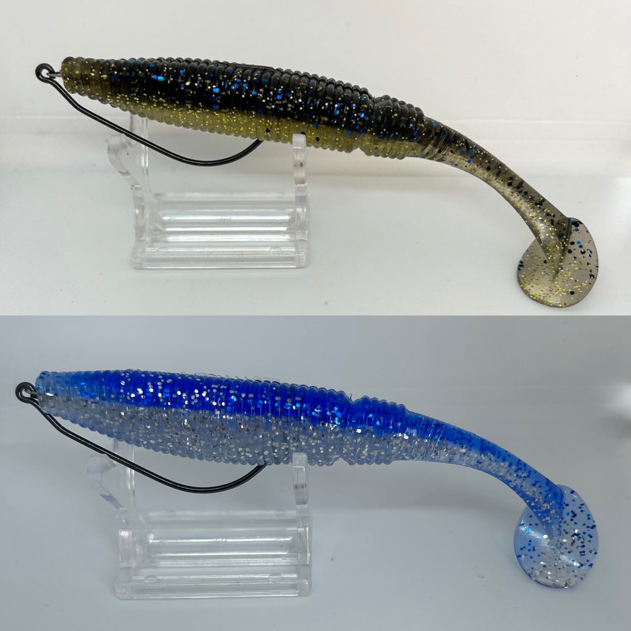 5” Ribbed Shad Bass Lure Sets - Bass Lures UK