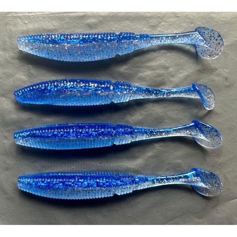 5” Ribbed Shad Bass Lure Sets - Bass Lures UK