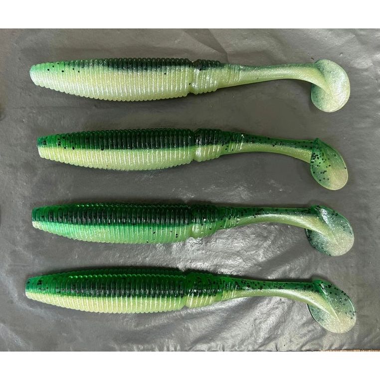 5” Ribbed Shad Bass Lure Sets - Bass Lures UK