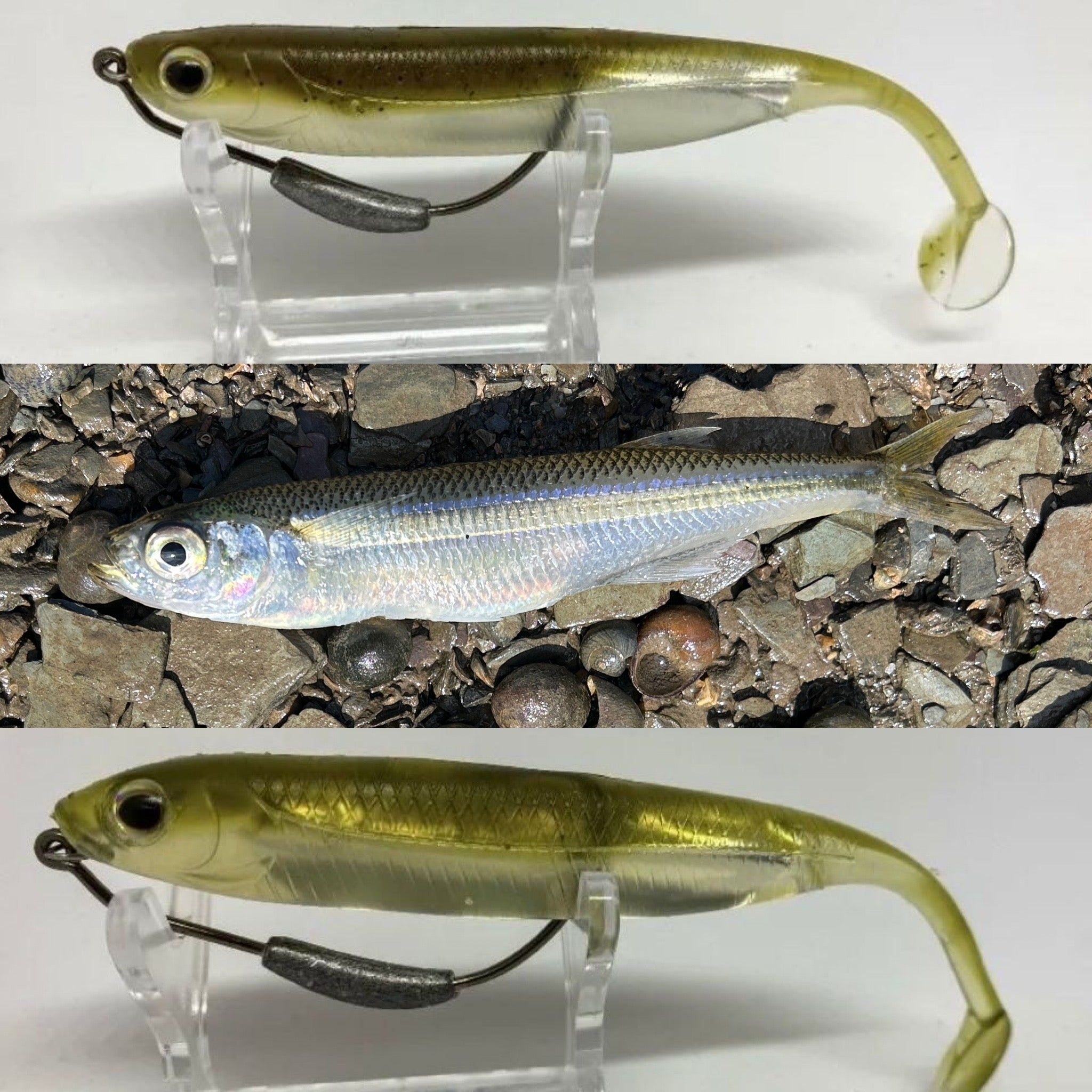 4.5” Supersoft Shad Sand Smelt Bass Lure Set 120mm 17g
