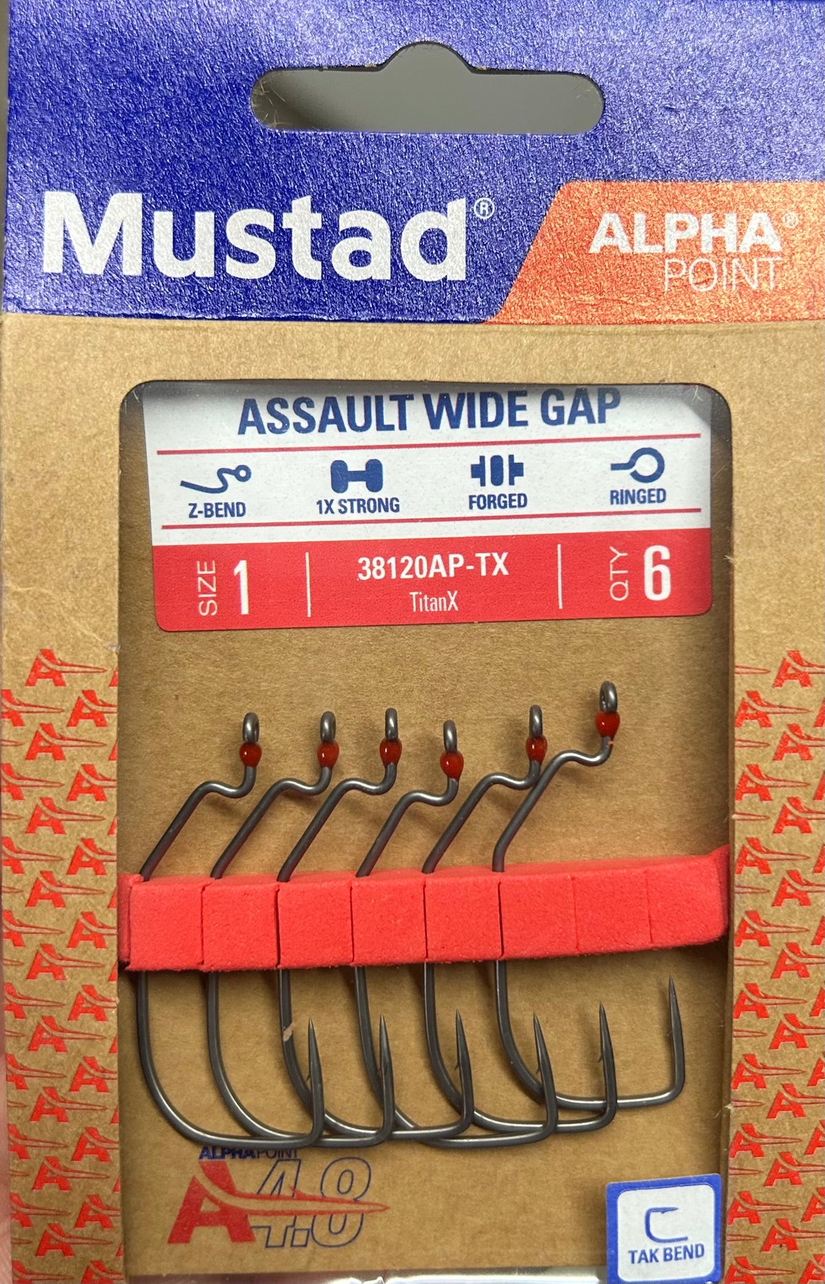 Mustad Assault Wide Gap Hooks (6 pack)