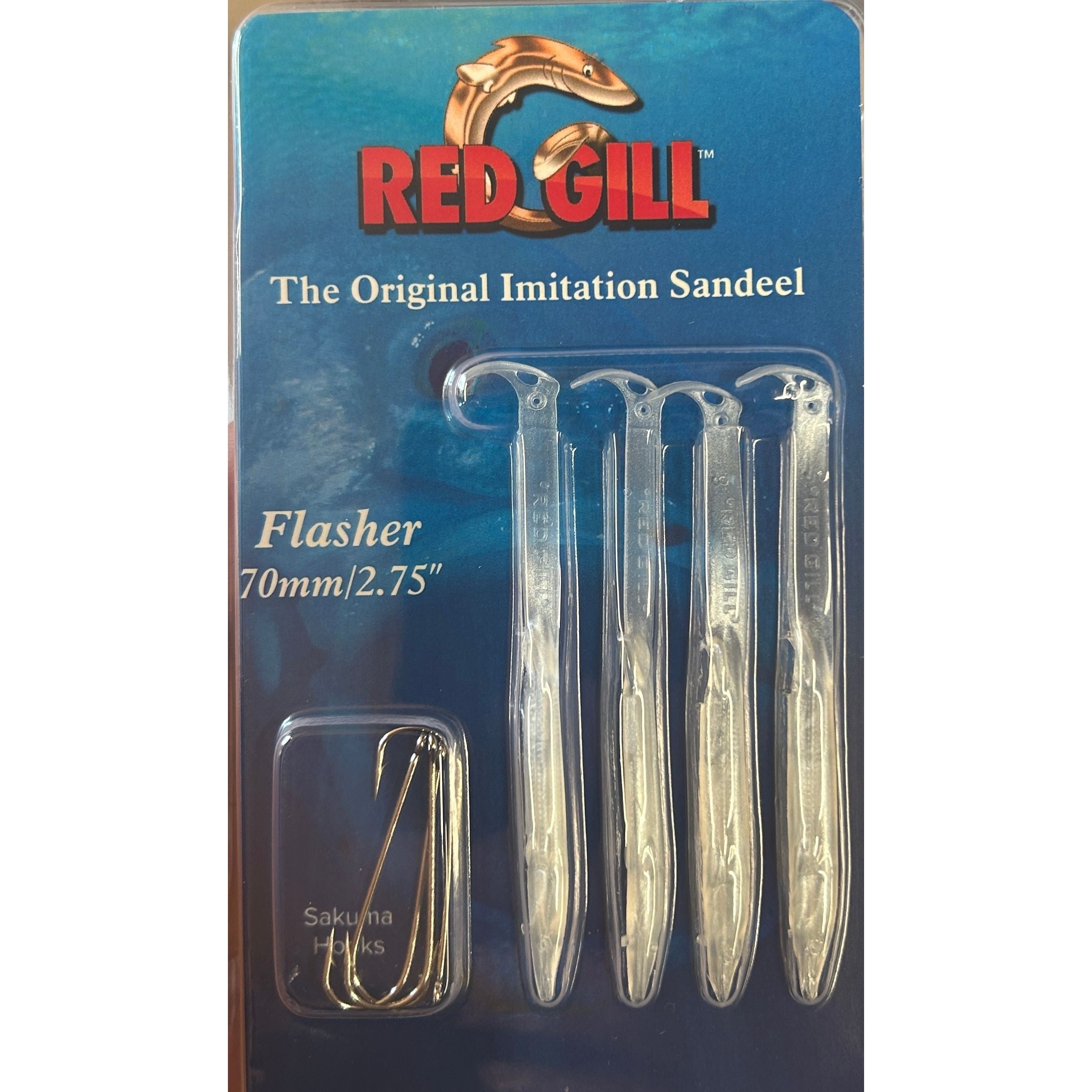 Red Gill Original Imitation Sandeel 70mm (Flashers)