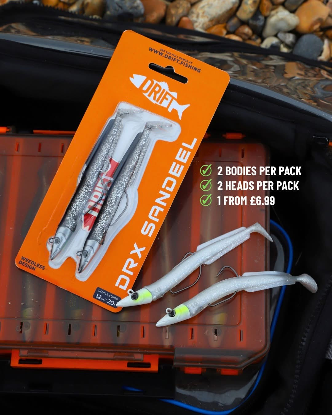 Drift DRX Weedless Sandeel Double Combo Bass Lure