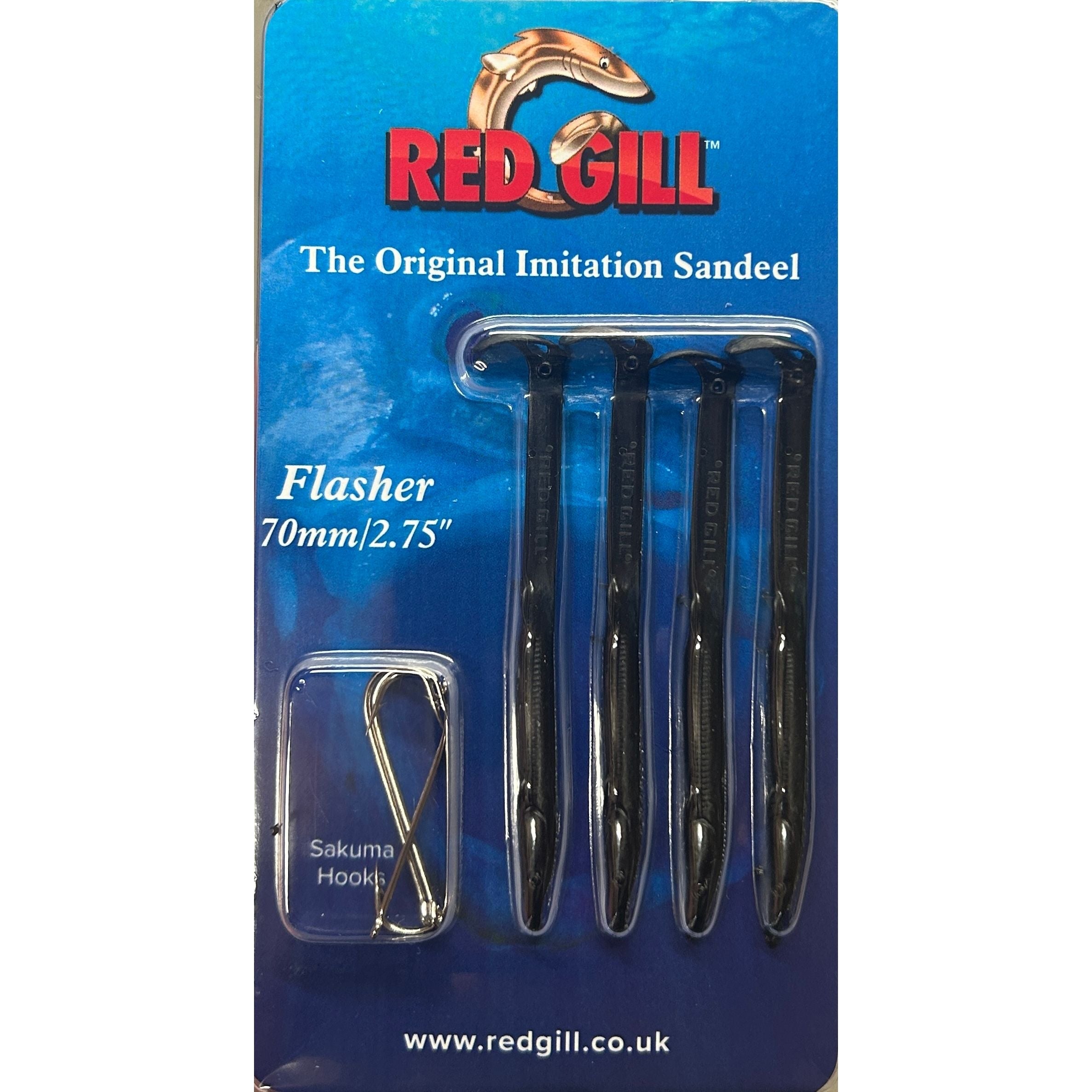 Red Gill Original Imitation Sandeel 70mm (Flashers)
