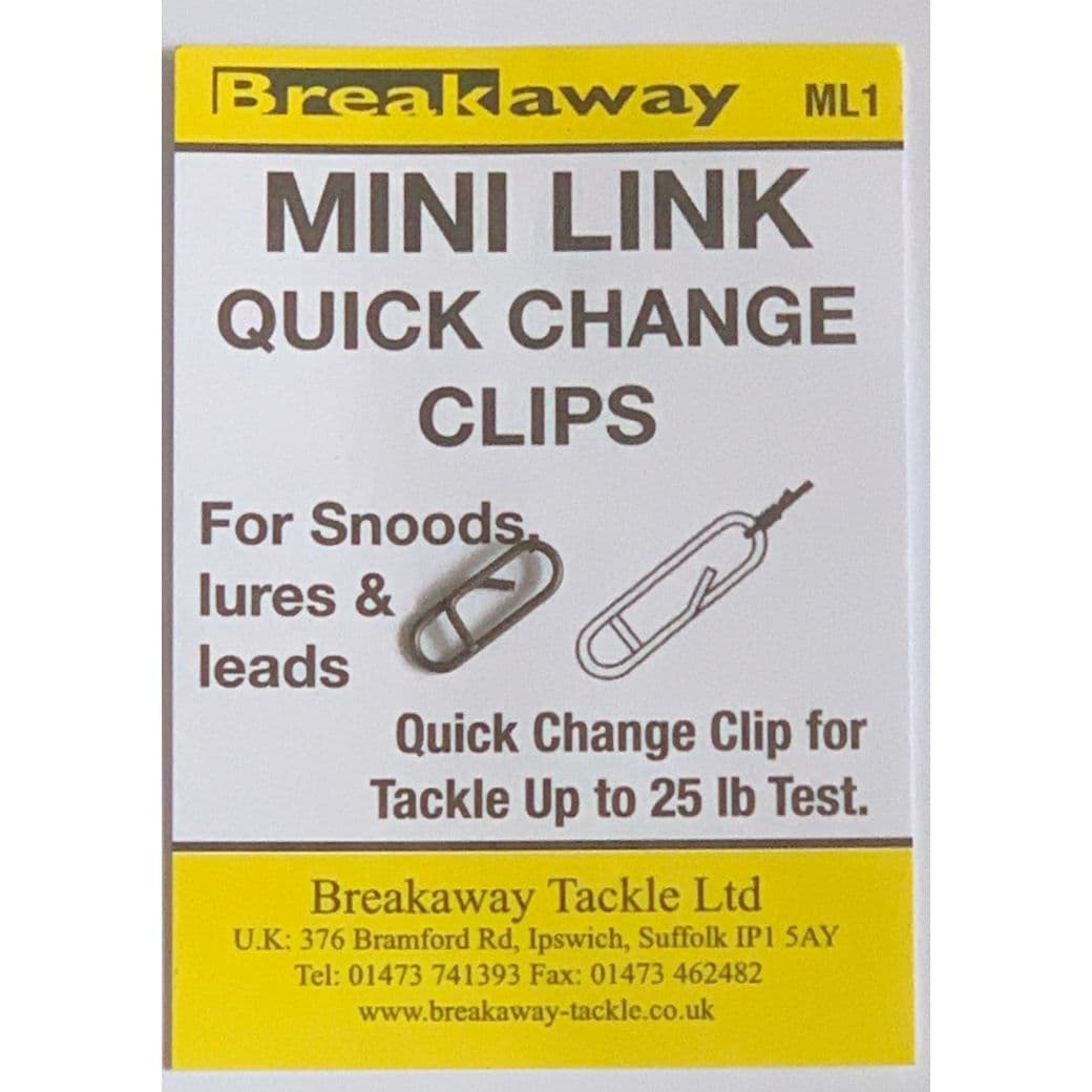 Breakaway Mini Link Lure Clips 25lb - Bass Lures UK