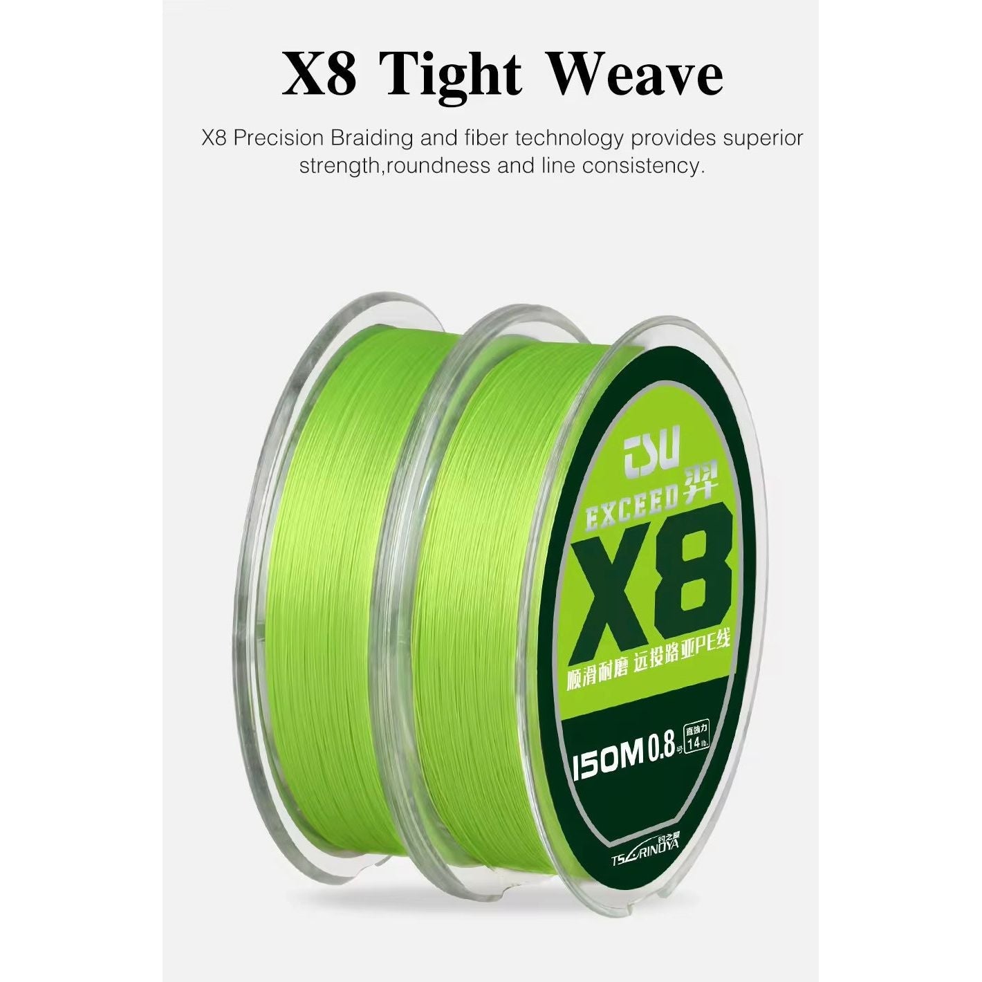 Fishing Braid Ultra Strength & Ultra Smooth 8 Braid PE Fishing Line - Bass Lures UK