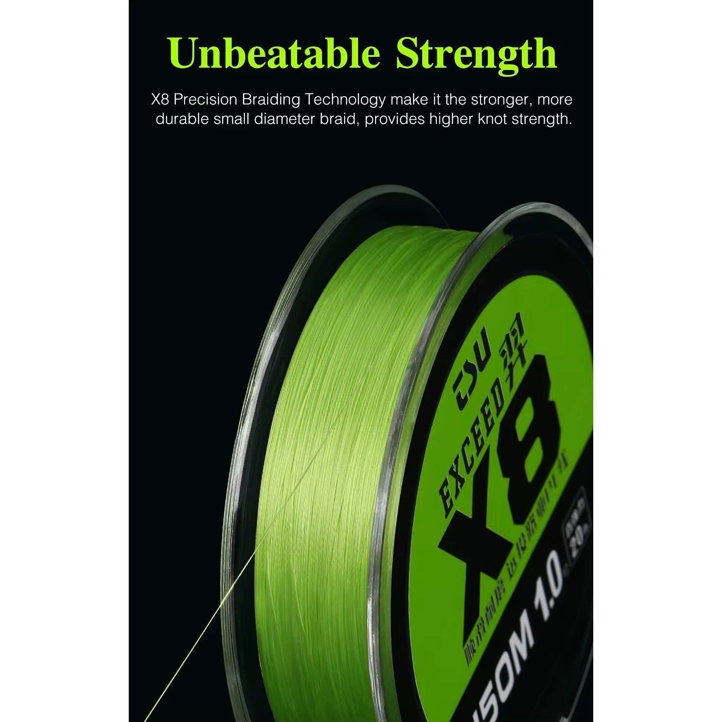 Fishing Braid Ultra Strength & Ultra Smooth 8 Braid PE Fishing Line - Bass Lures UK