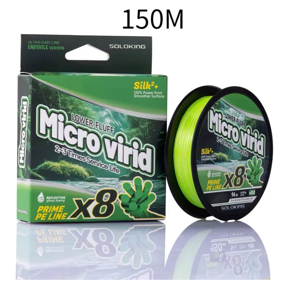 Fishing Braid Ultra Strength & Ultra Smooth x8 PE Blue & Green Fishing Line - Bass Lures UK