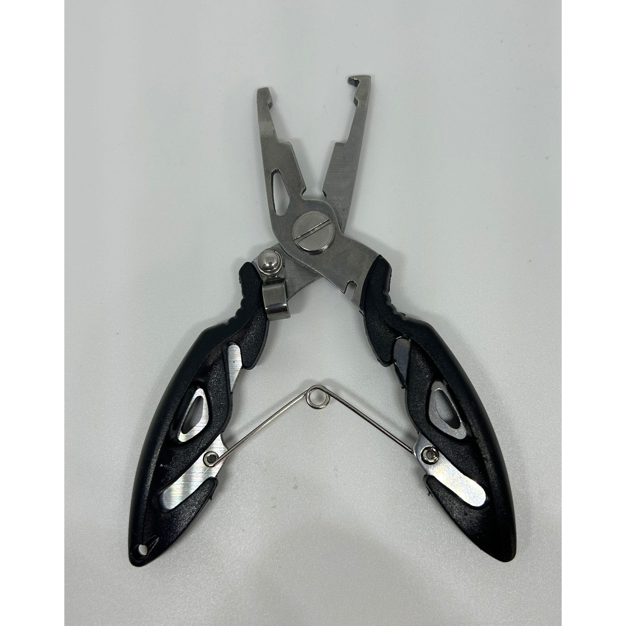 Fishing Pliers Multi - tool Hook Removal Disgorger Line Cutter Scissors + Bag - Bass Lures UK