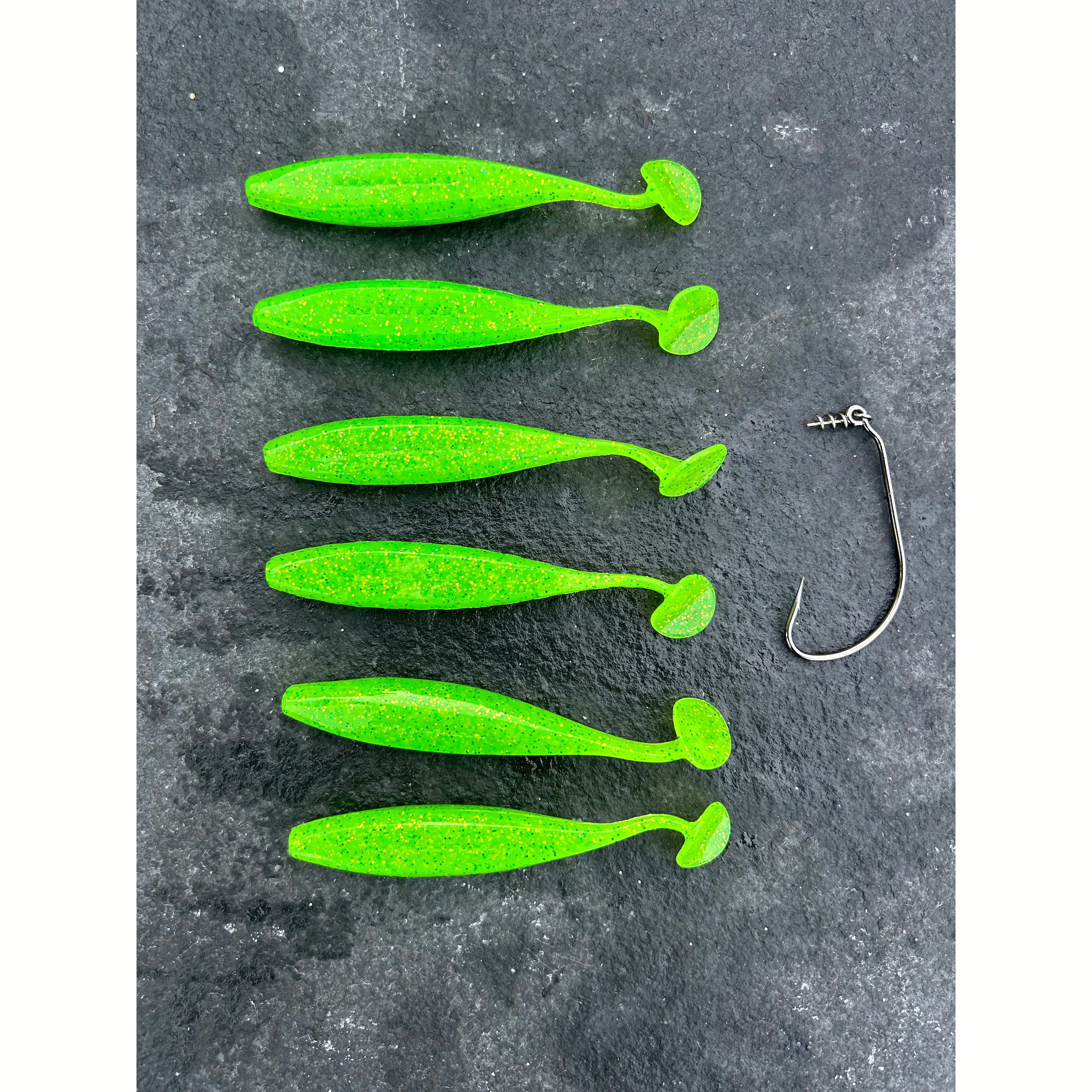 Small Weedless Bass Lure Shads 90mm 8g