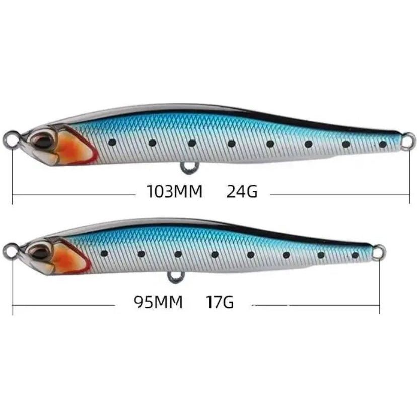 Medium & Small Long Casting Sinking “Wobblers” Bass Lures - Bass Lures UK