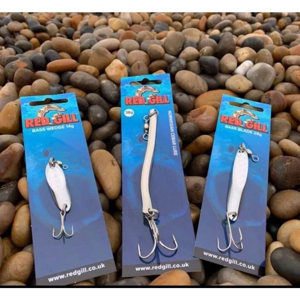 Red Gill Metal Bass & Mackerel Spinners - Bass Lures UK