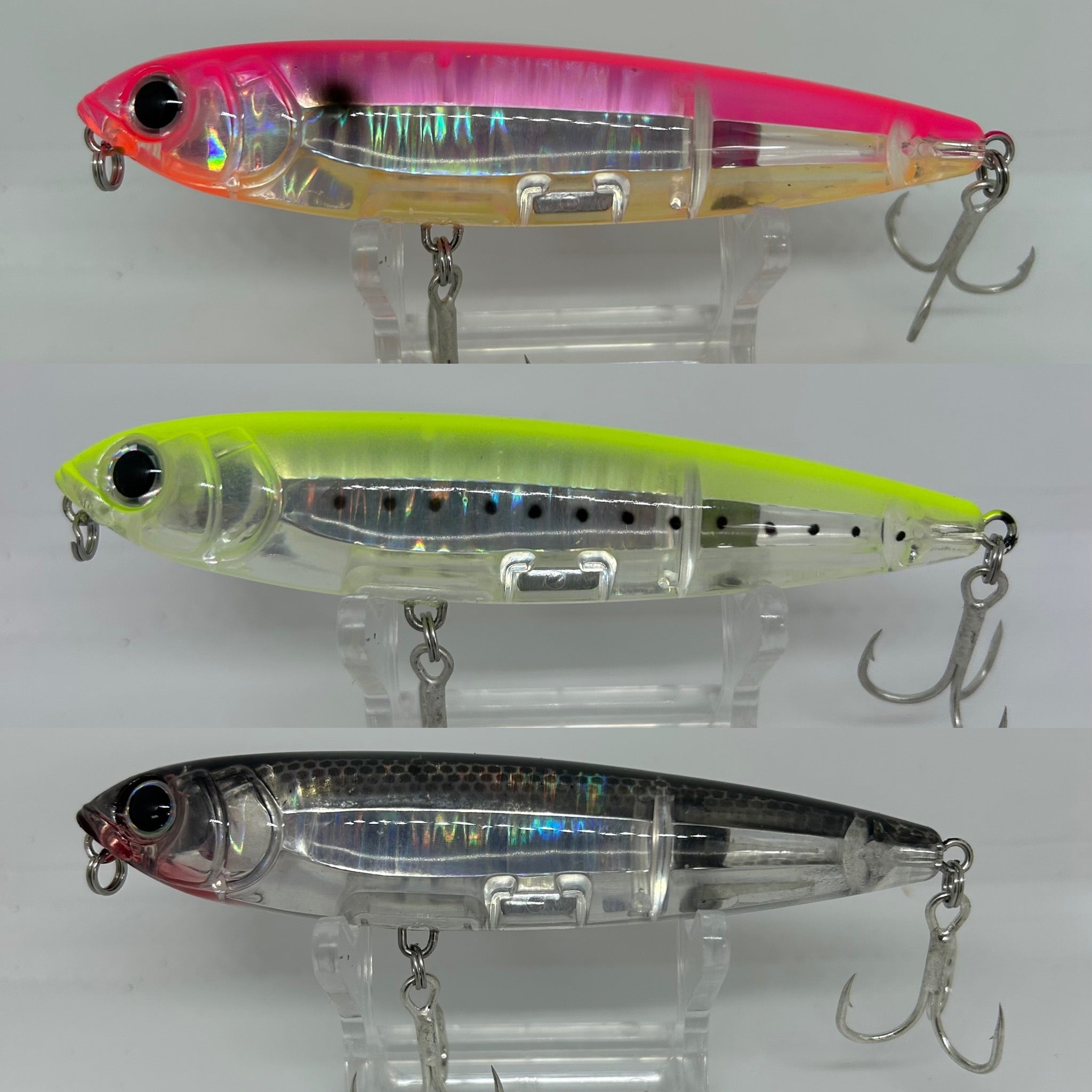 Small Surface 3D Inshore Prism Pencil Bass Lures 100mm 17g - Bass Lures UK