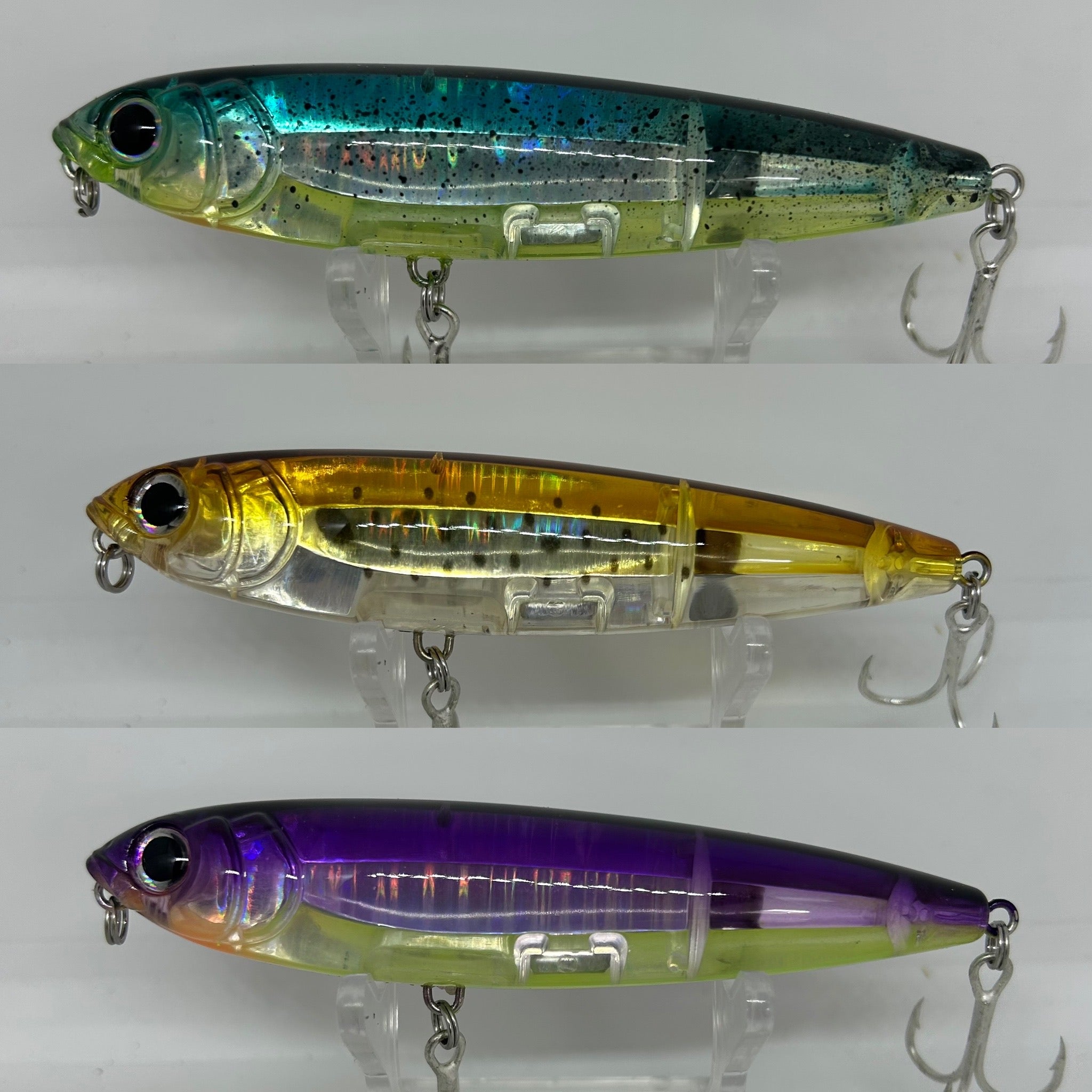 Small Surface 3D Inshore Prism Pencil Bass Lures 100mm 17g - Bass Lures UK