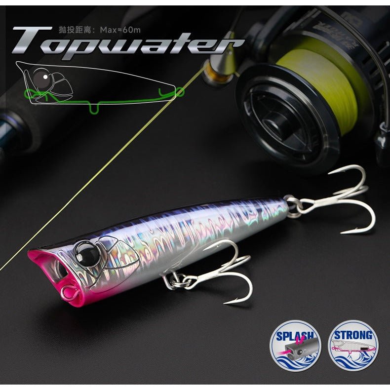 Small Surface Rattle Splash Bass Lure Popper 90mm 23g - Bass Lures UK