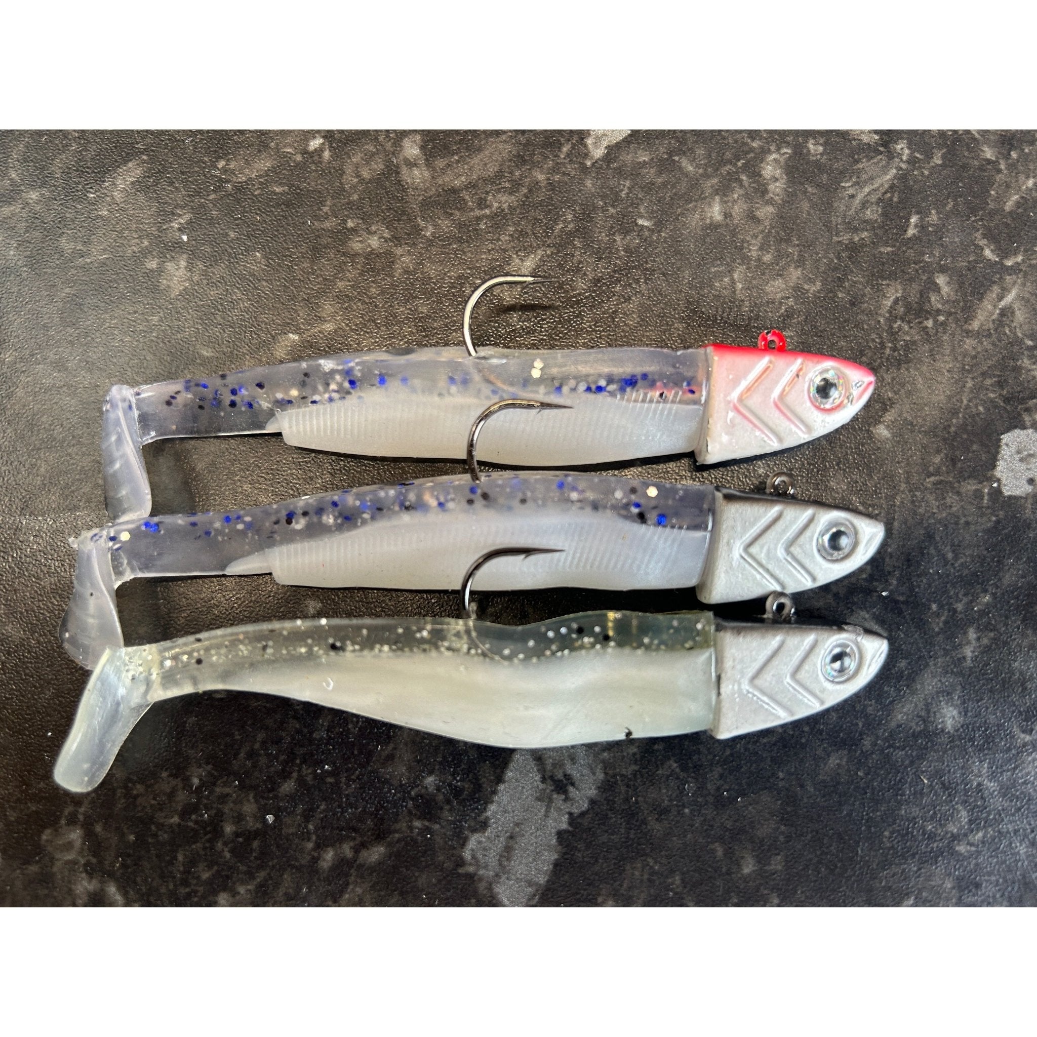 Small Weighted Paddletail Bass Lure Set - Bass Lures UK