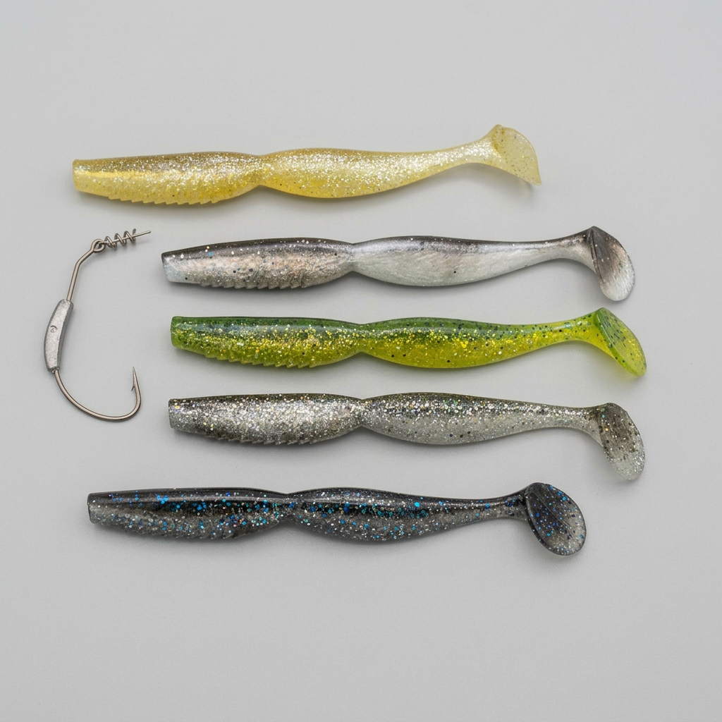 5” & 4” Spindle Paddletail Spinning Bass Lure Sets