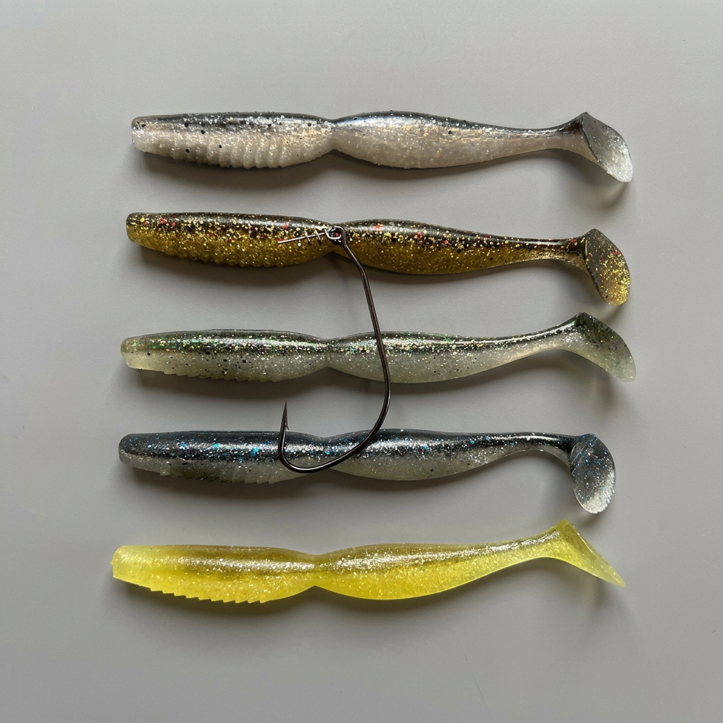 5” & 4” Spindle Paddletail Spinning Bass Lure Sets