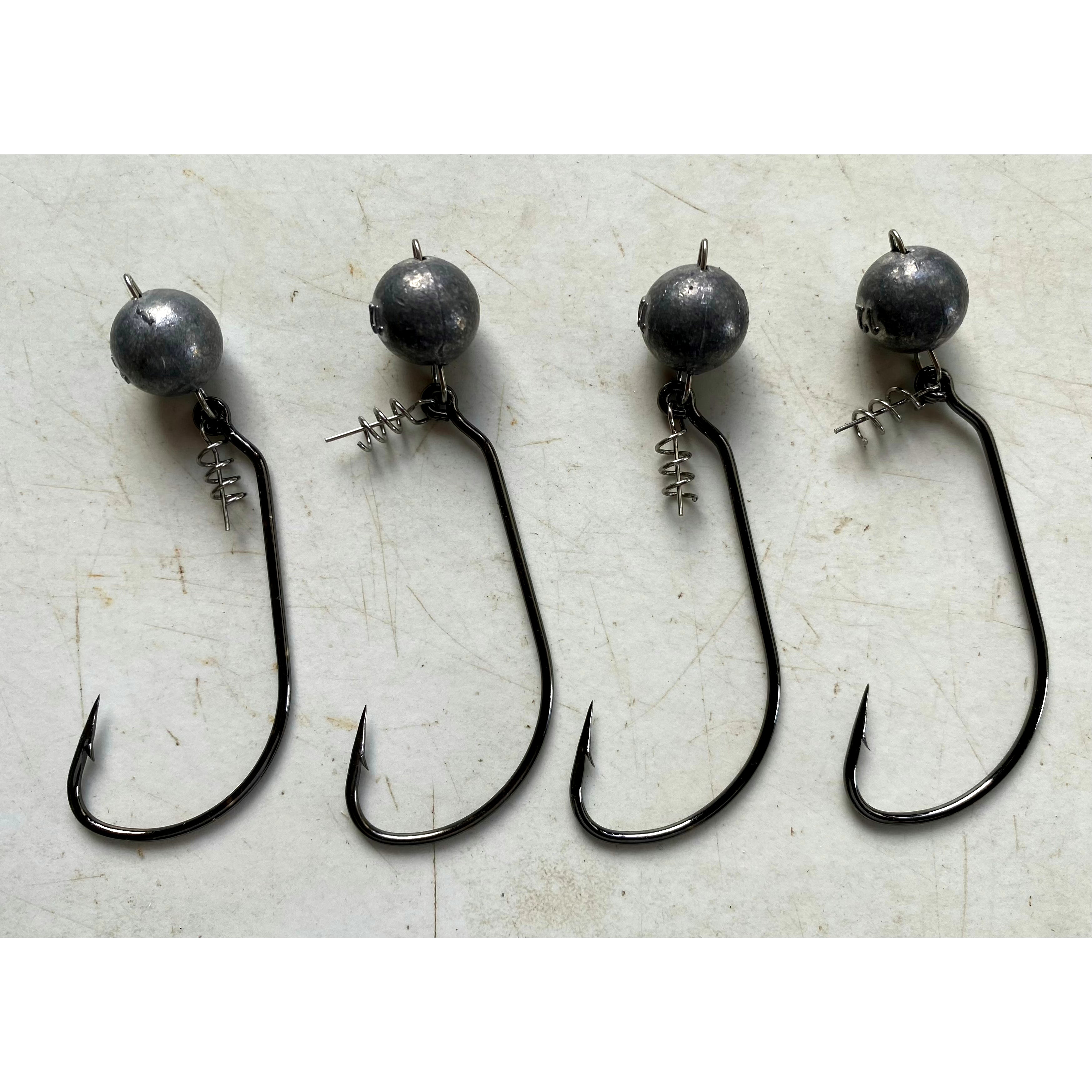  Weighted Fishing Hooks,Weedless Swimbait Hooks with Twistlock  Centering Pin,Soft Plastics Worm Fishing Hooks for Saltwater Freshwater  Bass Trout (5 Sizes) : Sports & Outdoors